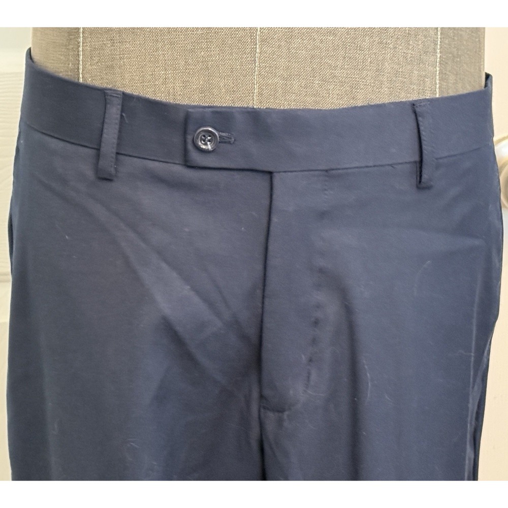 Gino Vitale Slim Dress Slacks Black Or Navy Blue 32 Length - Various Waist Sizes